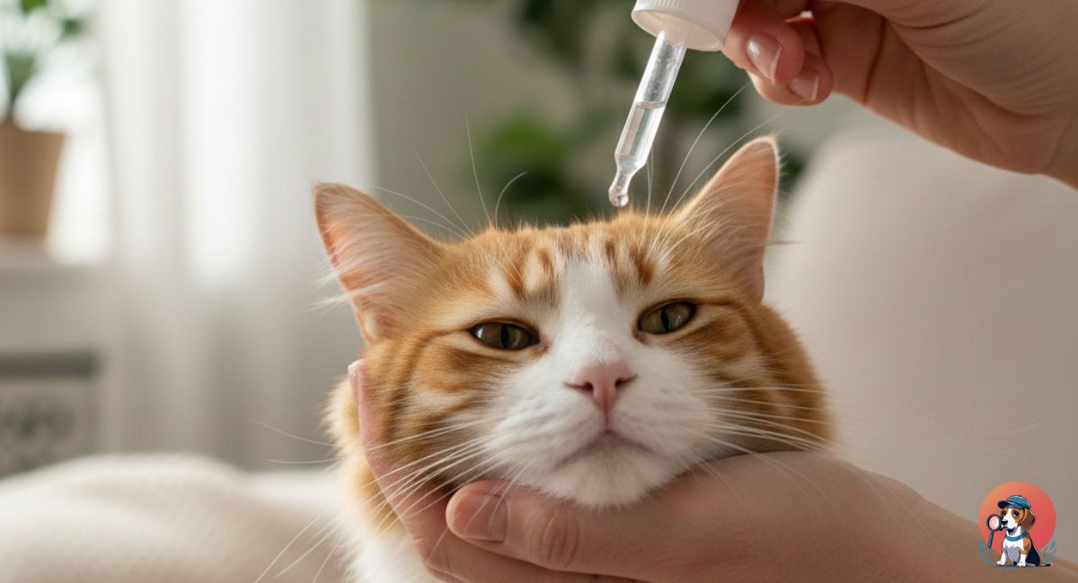 safe eye drops and saline solution for cats